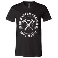 No Weapon Formed Shall Prosper Day Forty One Against Me V-Neck T-Shirt