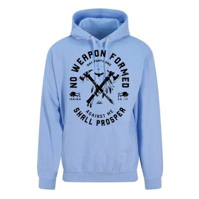 No Weapon Formed Shall Prosper Day Forty One Against Me Unisex Surf Hoodie