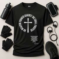 No Weapon Formed Against Me Shall Proser Jesus Is King Christian Cooling Performance Crew T-Shirt