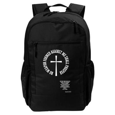 No Weapon Formed Against Me Shall Proser Jesus Is King Christian Backpack