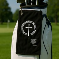 No Weapon Formed Against Me Shall Proser Jesus Is King Christian Golf Towel