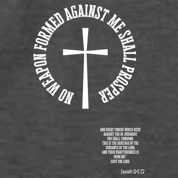 No Weapon Formed Against Me Shall Proser Jesus Is King Christian Vector Backpack