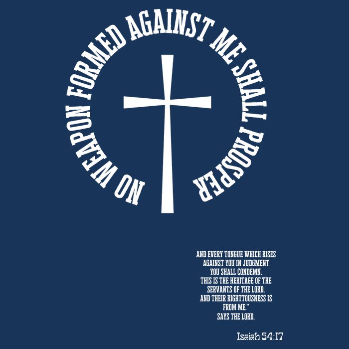 No Weapon Formed Against Me Shall Proser Jesus Is King Christian Infant Baby Jersey Bodysuit