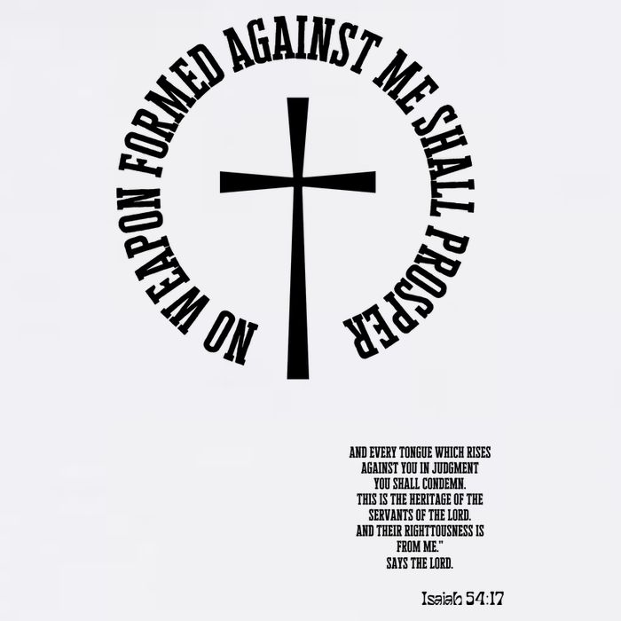 No Weapon Formed Against Me Shall Proser Jesus Is King Christian Garment-Dyed Sweatshirt