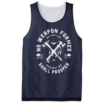 No Weapon Formed Shall Prosper Day Forty One Against Me Mesh Reversible Basketball Jersey Tank