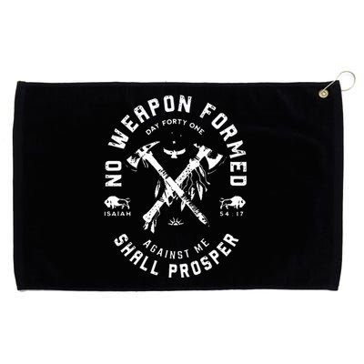 No Weapon Formed Shall Prosper Day Forty One Against Me Grommeted Golf Towel