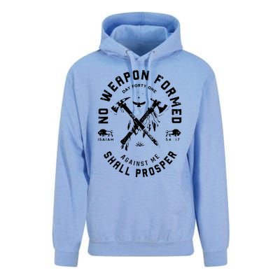 No Weapon Formed Shall Prosper Day Forty One Against Me Unisex Surf Hoodie