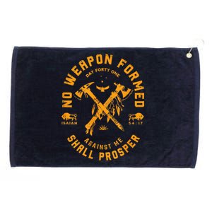 No Weapon Formed Shall Prosper Day Forty One Against Me Grommeted Golf Towel