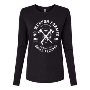 No Weapon Formed Shall Prosper Day Forty One Against Me Womens Cotton Relaxed Long Sleeve T-Shirt