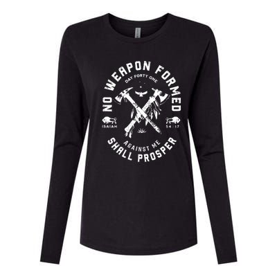 No Weapon Formed Shall Prosper Day Forty One Against Me Womens Cotton Relaxed Long Sleeve T-Shirt