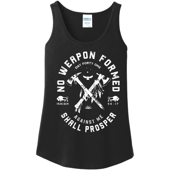 No Weapon Formed Shall Prosper Day Forty One Against Me Ladies Essential Tank