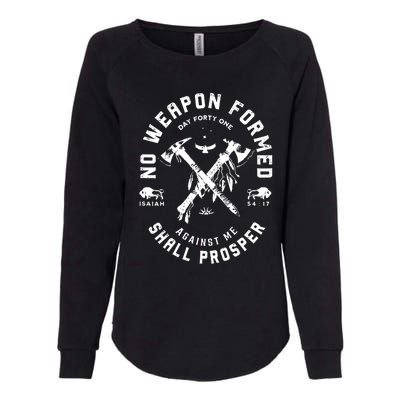 No Weapon Formed Shall Prosper Day Forty One Against Me Womens California Wash Sweatshirt