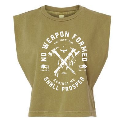 No Weapon Formed Shall Prosper Day Forty One Against Me Garment-Dyed Women's Muscle Tee