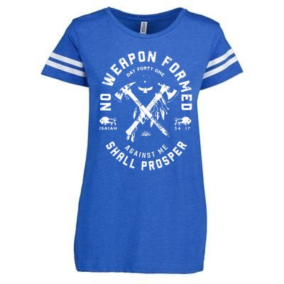 No Weapon Formed Shall Prosper Day Forty One Against Me Enza Ladies Jersey Football T-Shirt