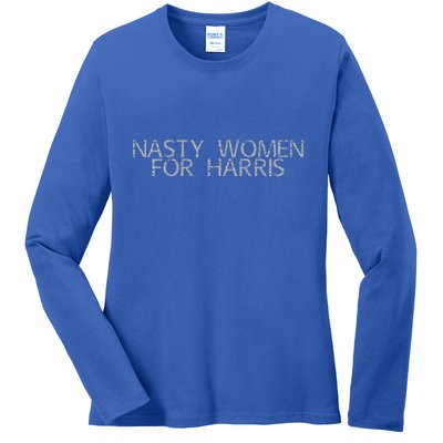 Nasty Women For Harris Ladies Long Sleeve Shirt