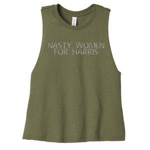 Nasty Women For Harris Women's Racerback Cropped Tank