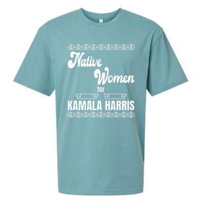 Native Women For Kamala Harris Sueded Cloud Jersey T-Shirt