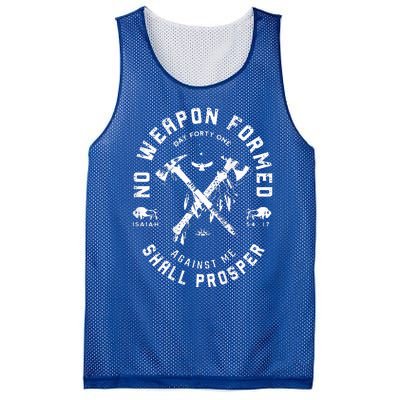 No Weapon Formed Shall Prosper Day Forty One Against Me Mesh Reversible Basketball Jersey Tank