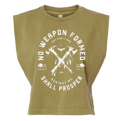 No Weapon Formed Shall Prosper Day Forty One Against Me Garment-Dyed Women's Muscle Tee