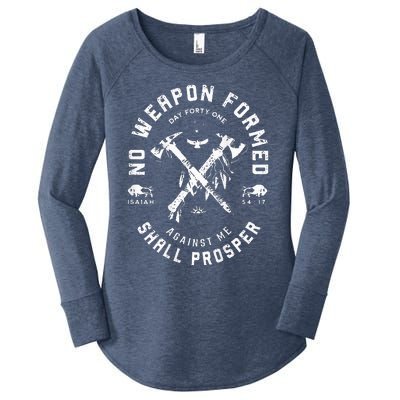 No Weapon Formed Shall Prosper Day Forty One Against Me Women's Perfect Tri Tunic Long Sleeve Shirt