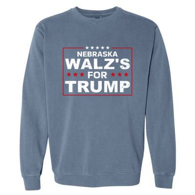 Nebraska WalzS For Trump Trump President 2024 Gift Garment-Dyed Sweatshirt