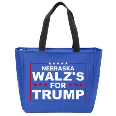 Nebraska WalzS For Trump Trump President 2024 Gift Zip Tote Bag