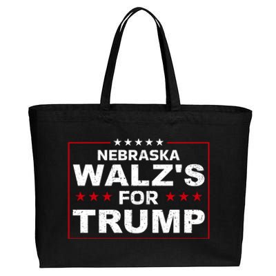 Nebraska WalzS For Trump Trump President 2024 Gift Cotton Canvas Jumbo Tote