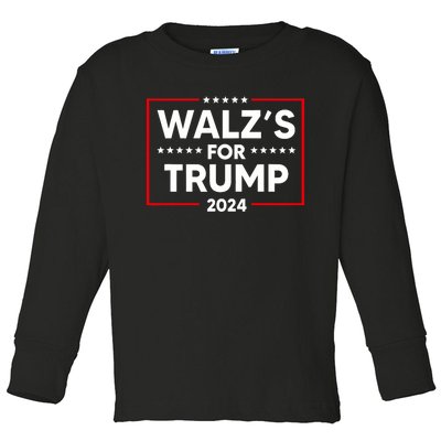 Nebraska WalzS For Trump Toddler Long Sleeve Shirt