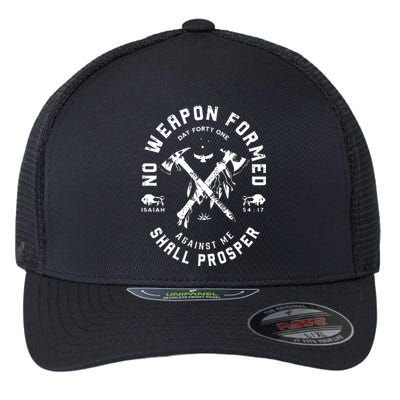 No Weapon Formed Shall Prosper Day Forty One Against Me Flexfit Unipanel Trucker Cap