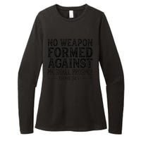 No Weapon Formed Against Me Shall Prosper Religious Womens CVC Long Sleeve Shirt