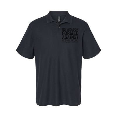 No Weapon Formed Against Me Shall Prosper Religious Softstyle Adult Sport Polo