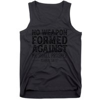 No Weapon Formed Against Me Shall Prosper Religious Tank Top