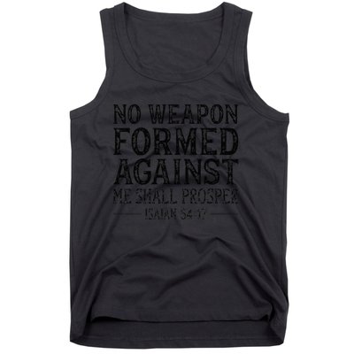 No Weapon Formed Against Me Shall Prosper Religious Tank Top