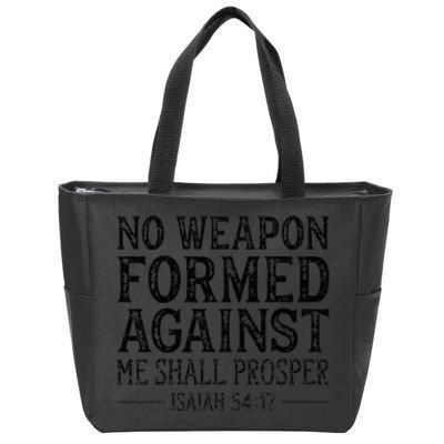 No Weapon Formed Against Me Shall Prosper Religious Zip Tote Bag