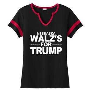 Nebraska WaltzS For Trump Ladies Halftime Notch Neck Tee