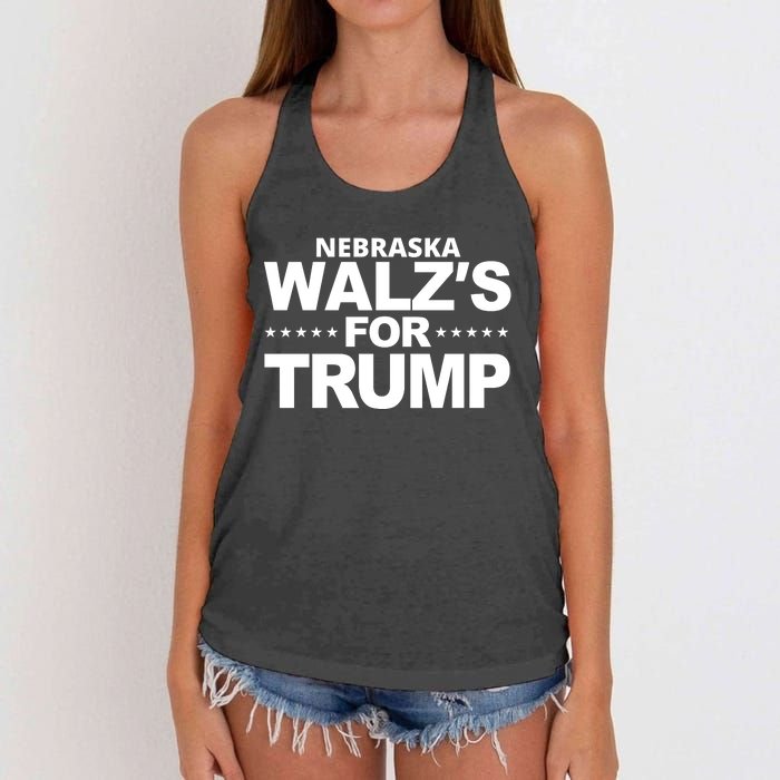 Nebraska WaltzS For Trump Women's Knotted Racerback Tank