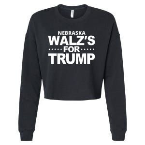 Nebraska WaltzS For Trump Cropped Pullover Crew