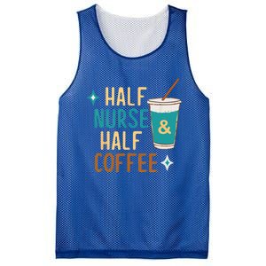 Nurse Week Funny Half Nurse Half Coffee Nursing Gift Mesh Reversible Basketball Jersey Tank