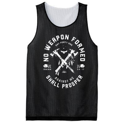 No Weapon Formed Shall Prosper Day Forty One Against Me Mesh Reversible Basketball Jersey Tank