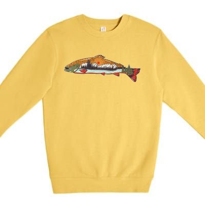 Nature Wilderness Fishing Fan Premium Crewneck Sweatshirt