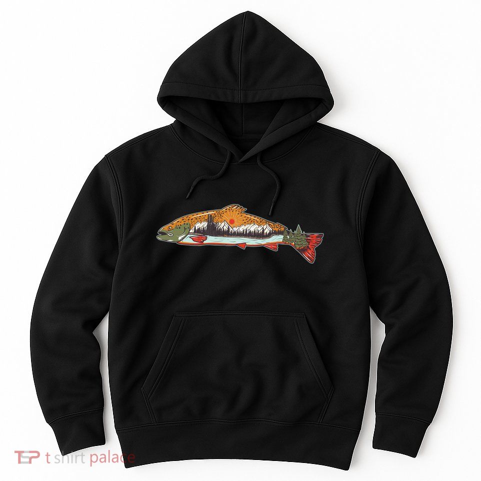 Nature Wilderness Fishing Fan Hoodie