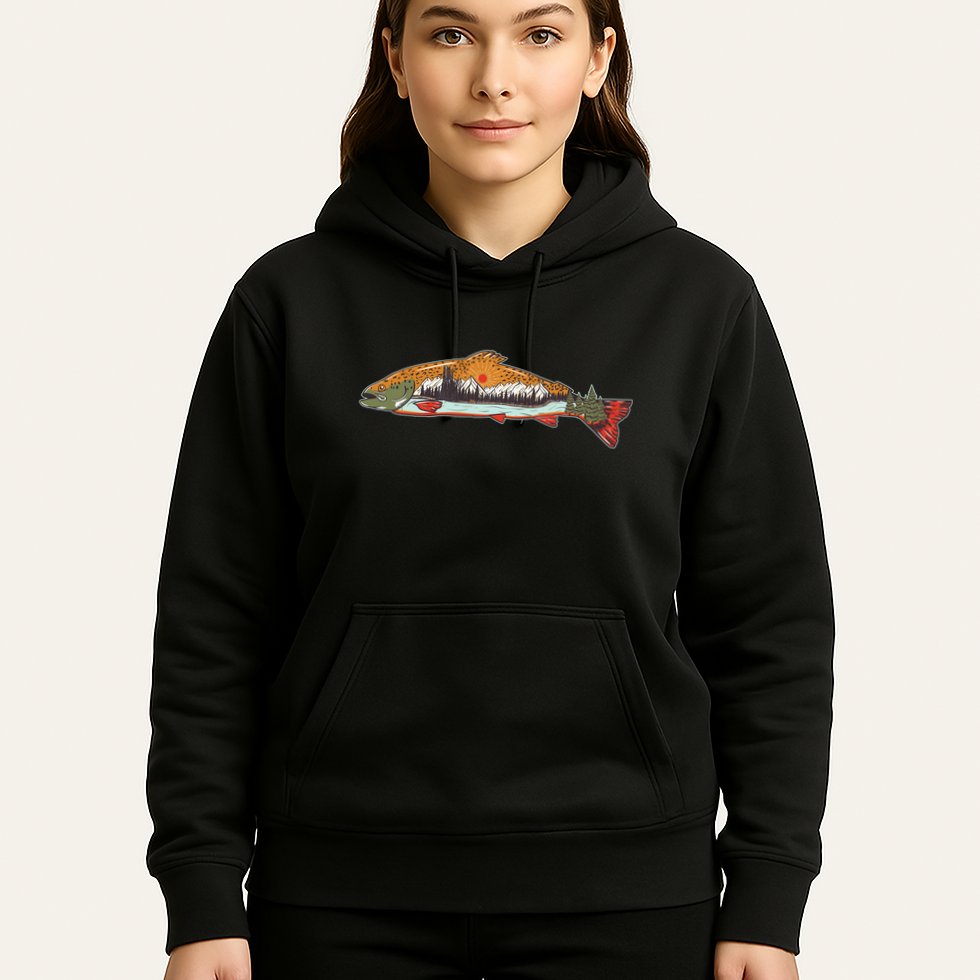 Nature Wilderness Fishing Fan Hoodie