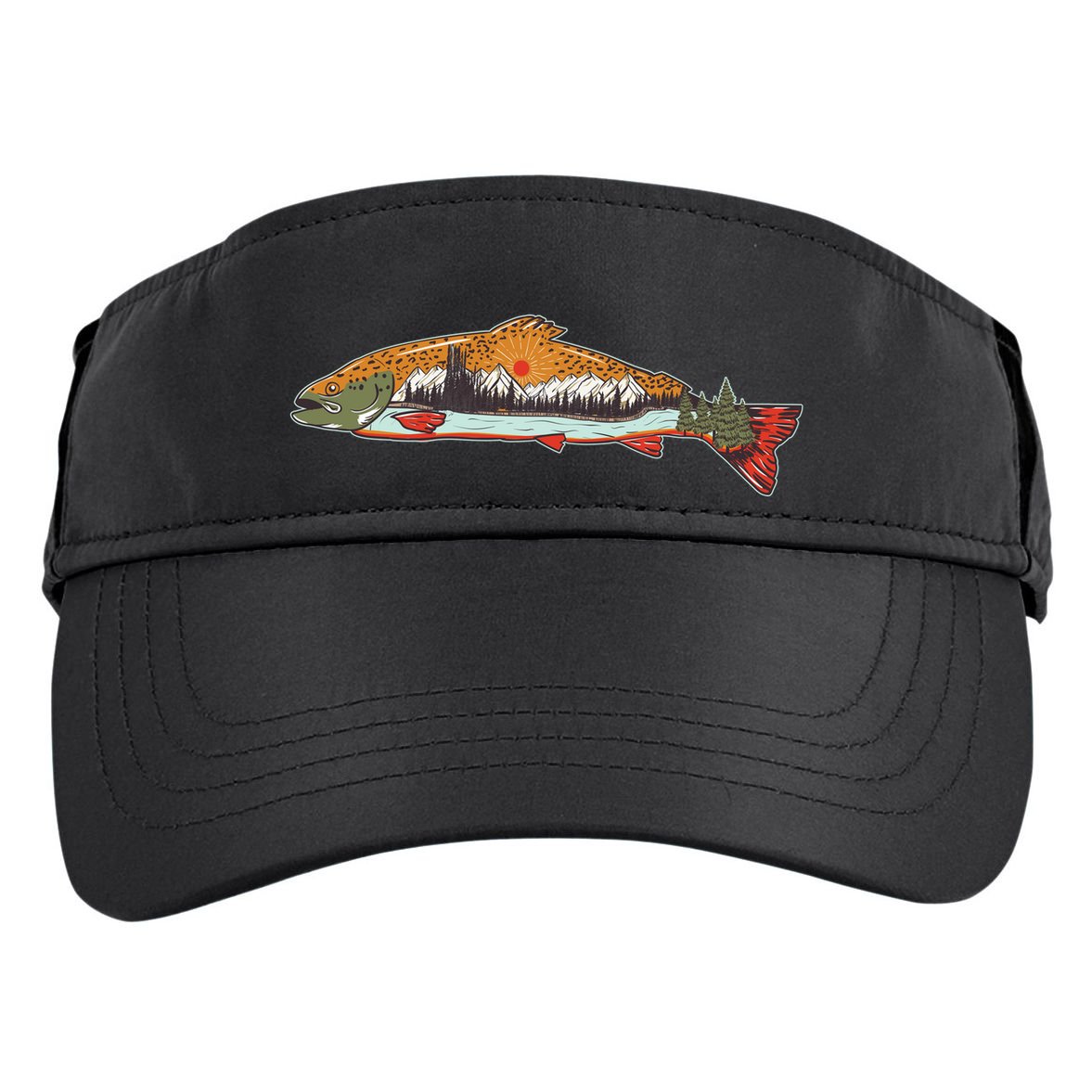 Nature Wilderness Fishing Fan Adult Drive Performance Visor