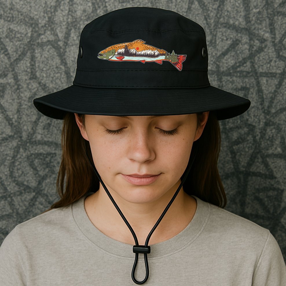 Nature Wilderness Fishing Fan Bucket Hat