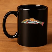 Nature Wilderness Fishing Fan 11oz C Handle Ceramic Mug