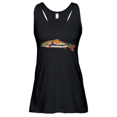 Nature Wilderness Fishing Fan Ladies Essential Flowy Tank