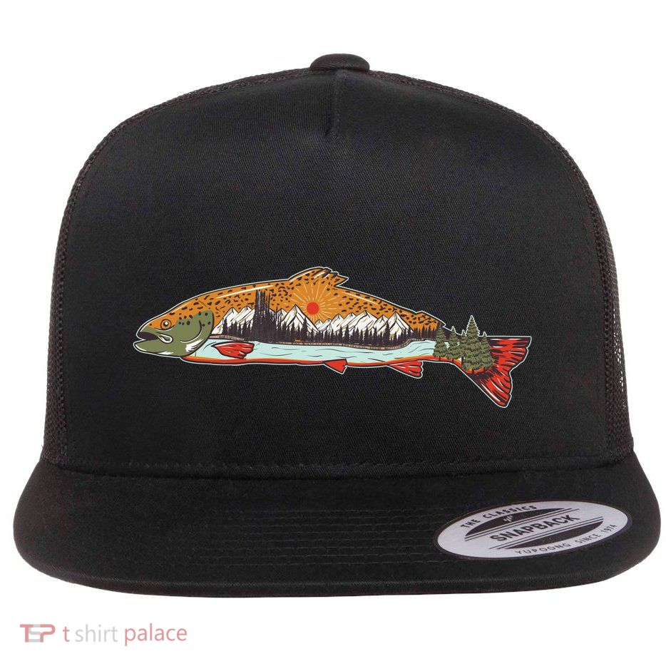Nature Wilderness Fishing Fan Flatbill Hat