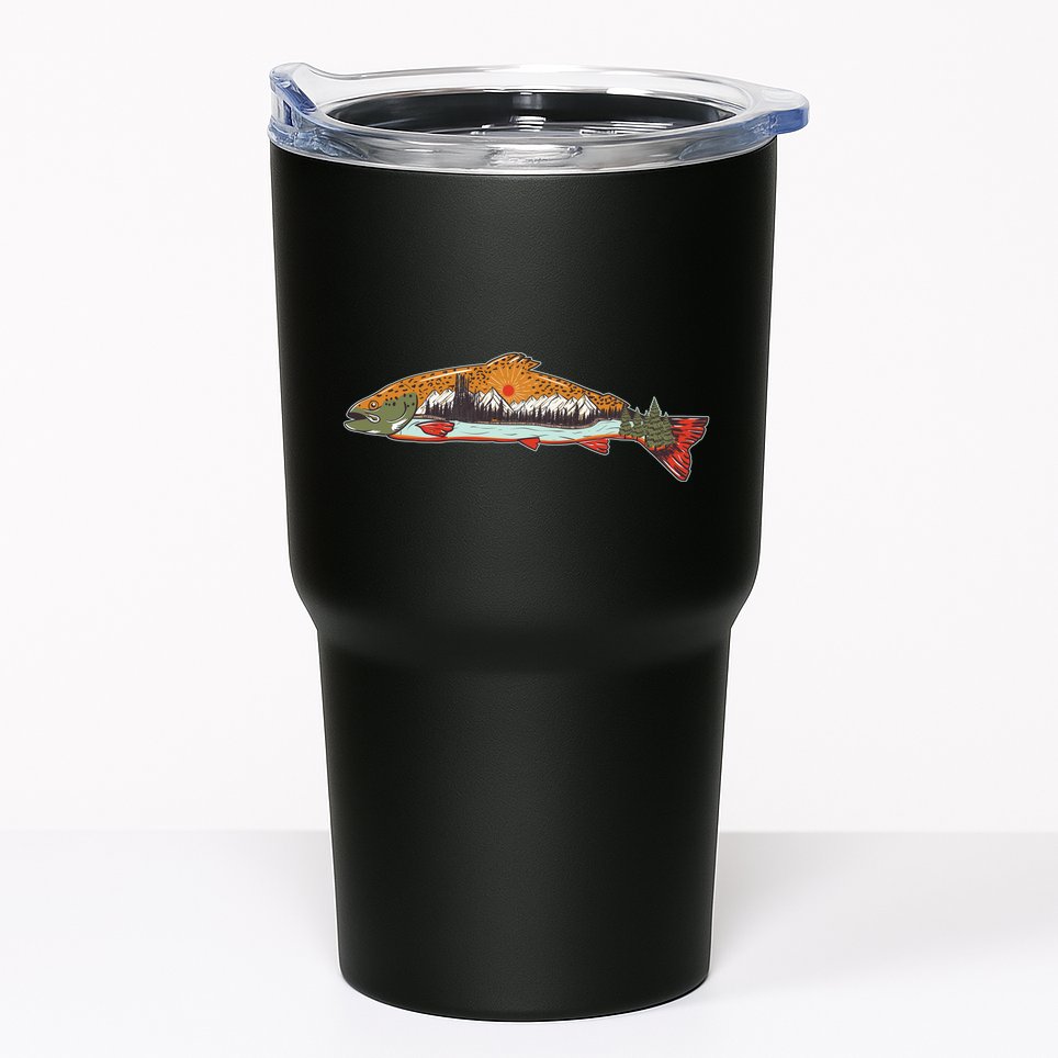 Nature Wilderness Fishing Fan Tumbler