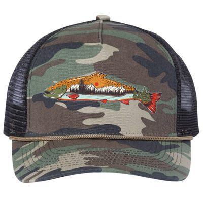 Nature Wilderness Fishing Fan Retro Rope Trucker Hat Cap