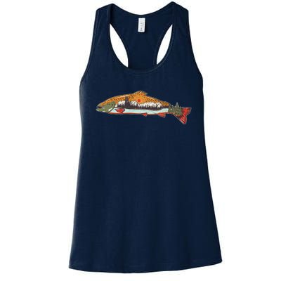 Nature Wilderness Fishing Fan Women's Racerback Tank